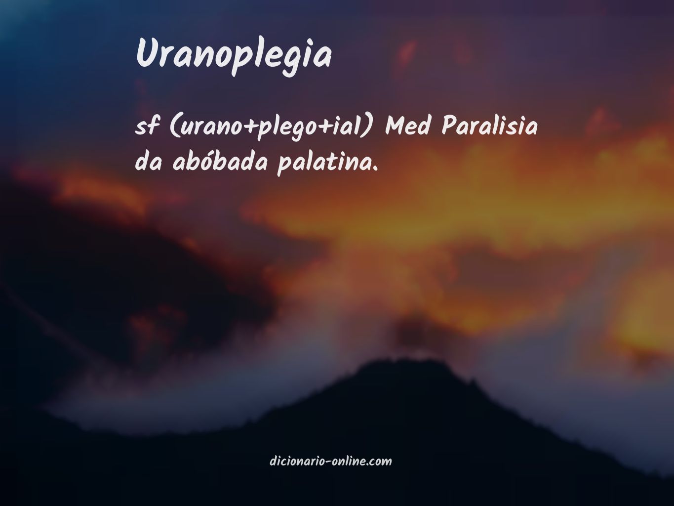 Significado de uranoplegia