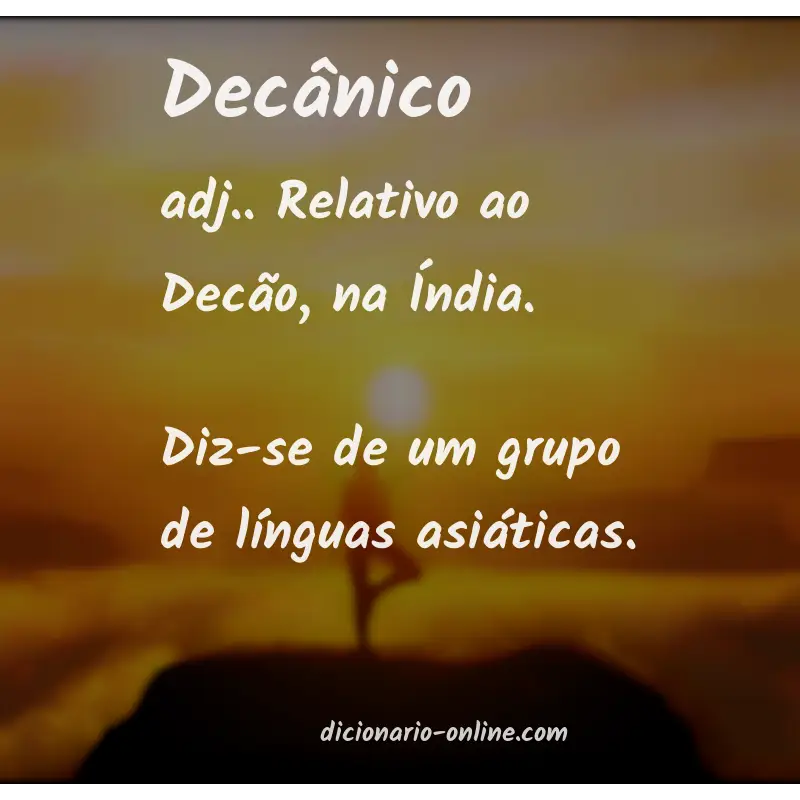 Significado de decânico