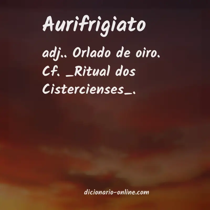 Significado de aurifrigiato