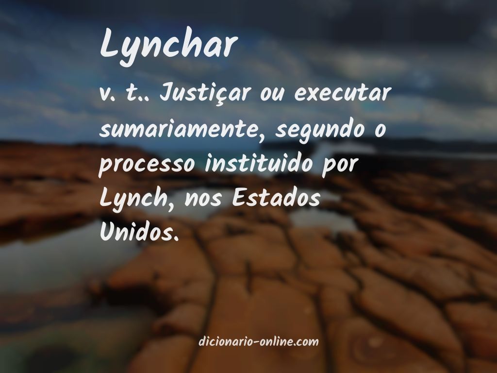 Significado de lynchar