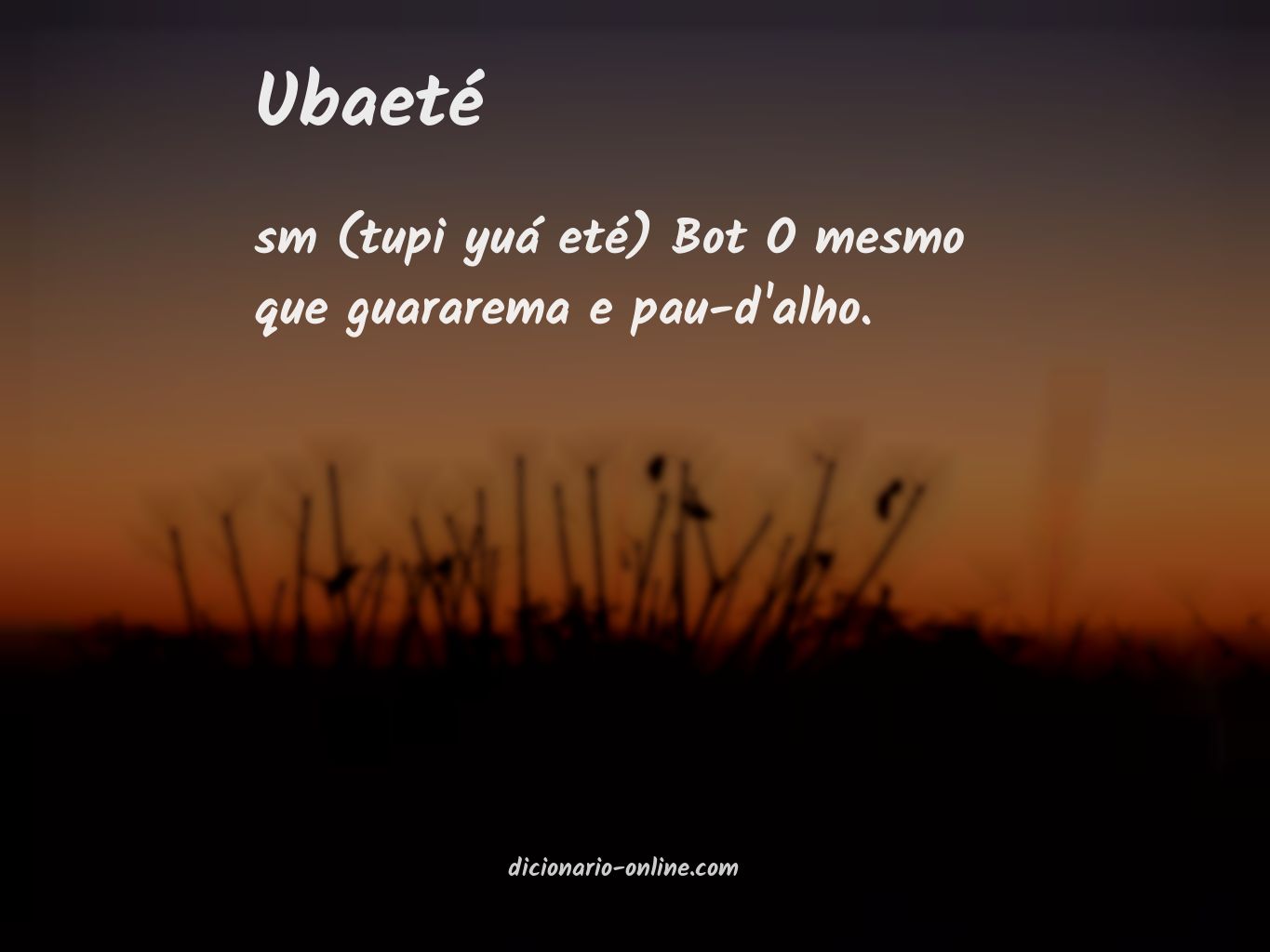 Significado de ubaeté