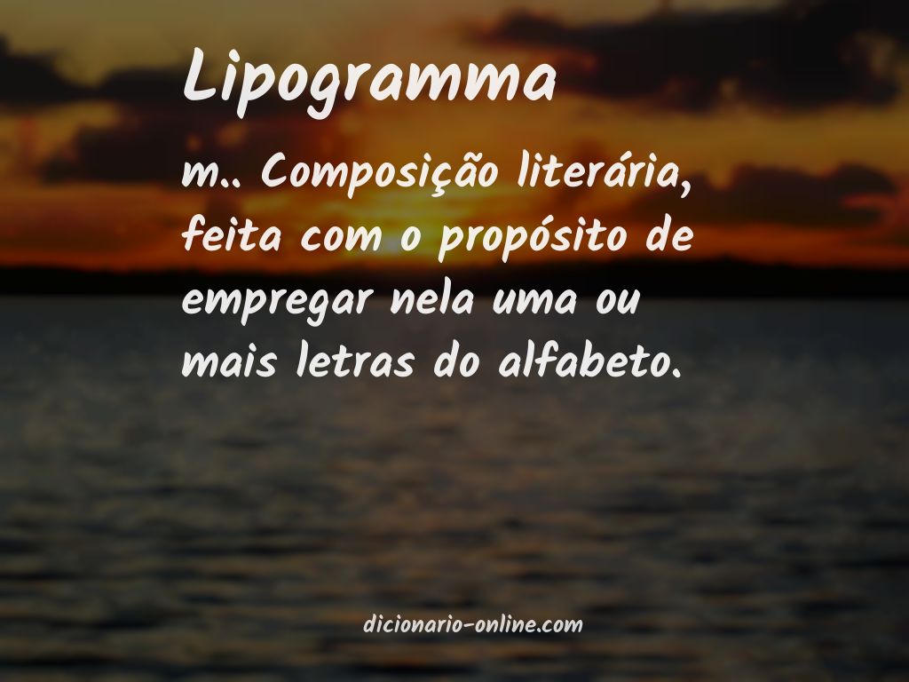 Significado de lipogramma