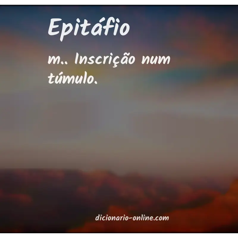 Significado de epitáfio