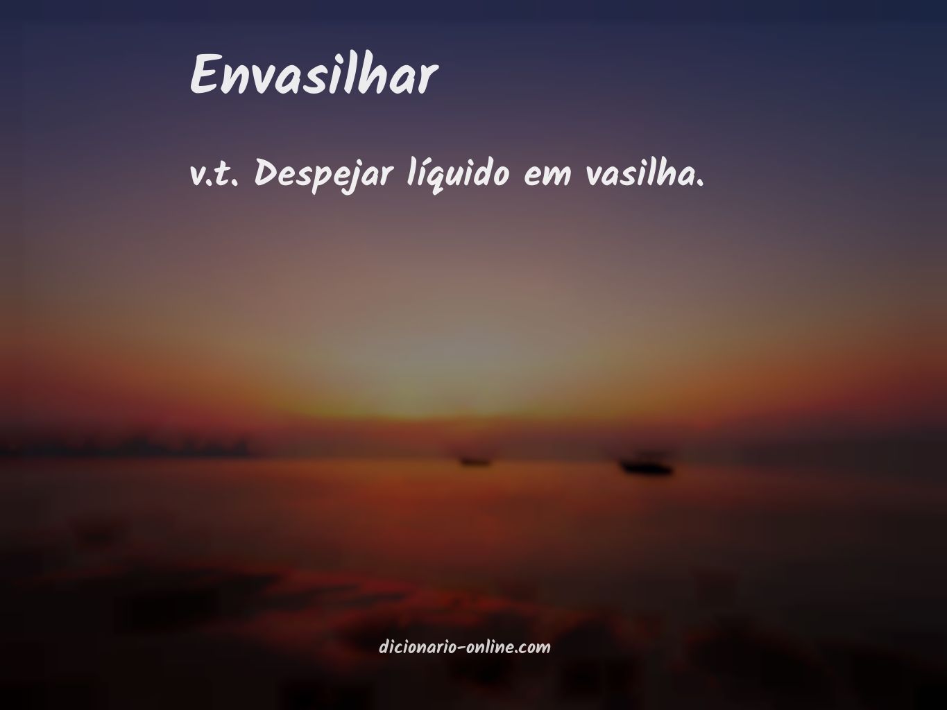 Significado de envasilhar