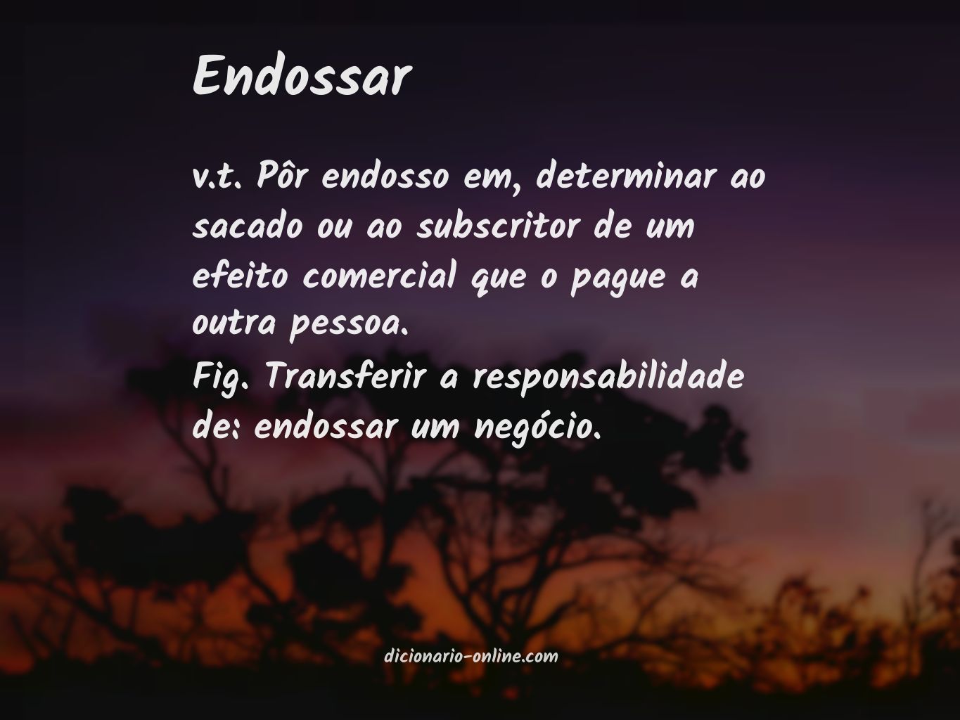 Significado de endossar