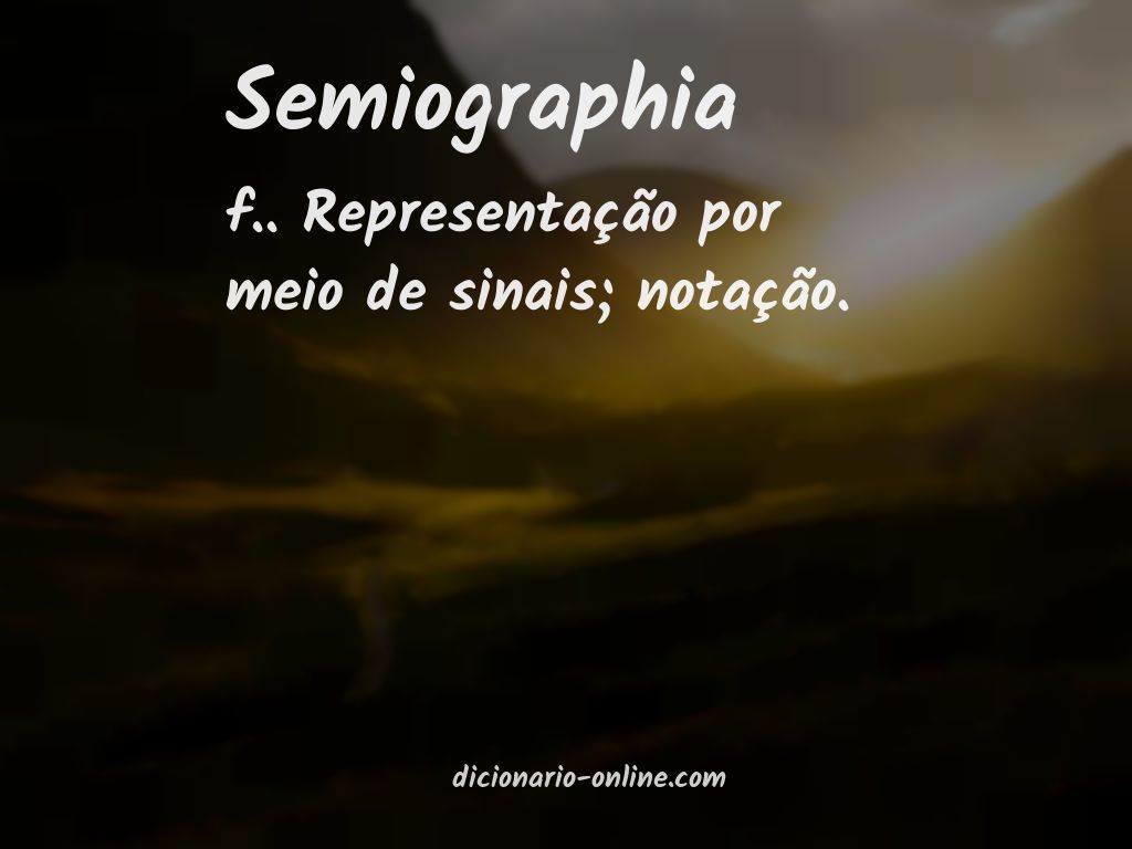 Significado de semiographia