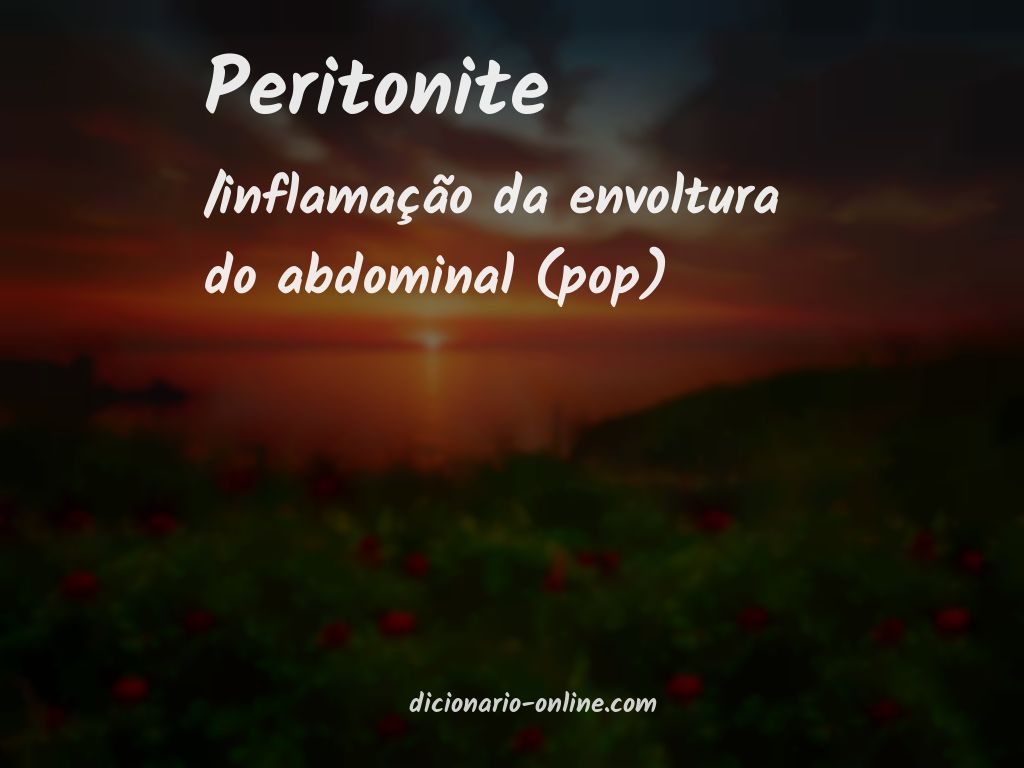 Significado de peritonite