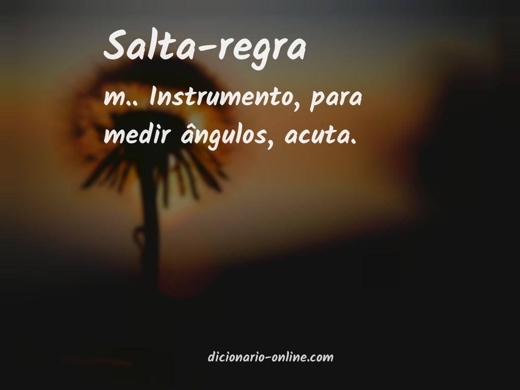 Significado de salta-regra