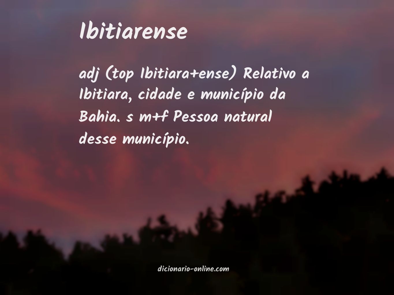 Significado de ibitiarense