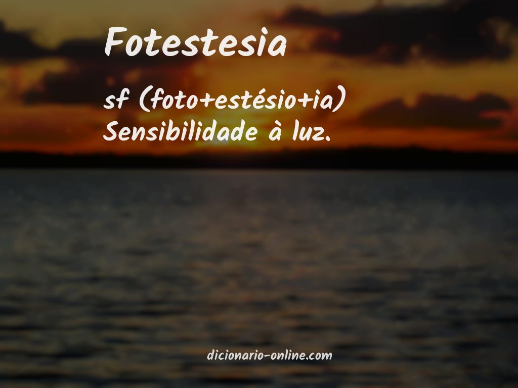 Significado de fotestesia