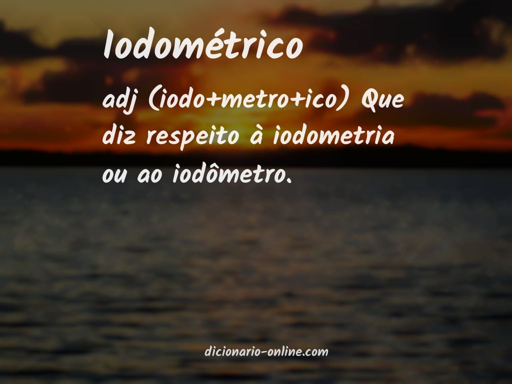 Significado de iodométrico