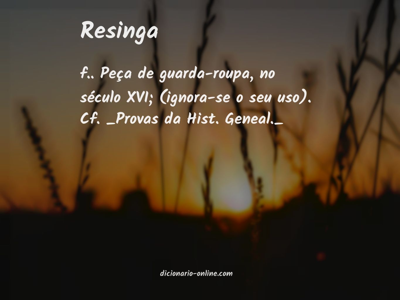 Significado de resinga