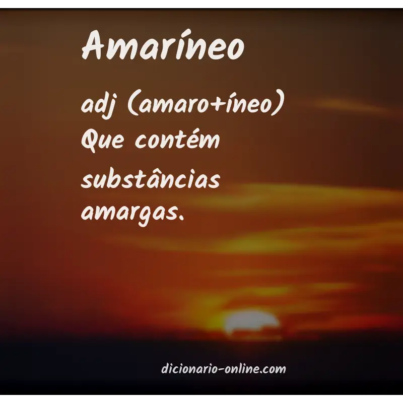 Significado de amaríneo