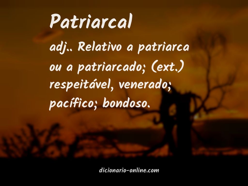Significado de patriarcal