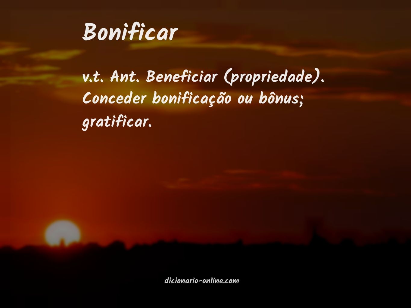 Significado de bonificar