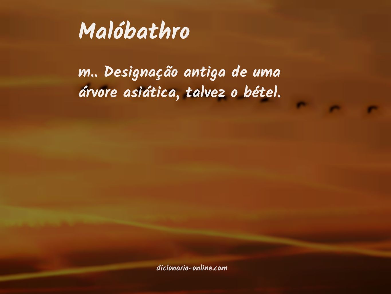 Significado de malóbathro