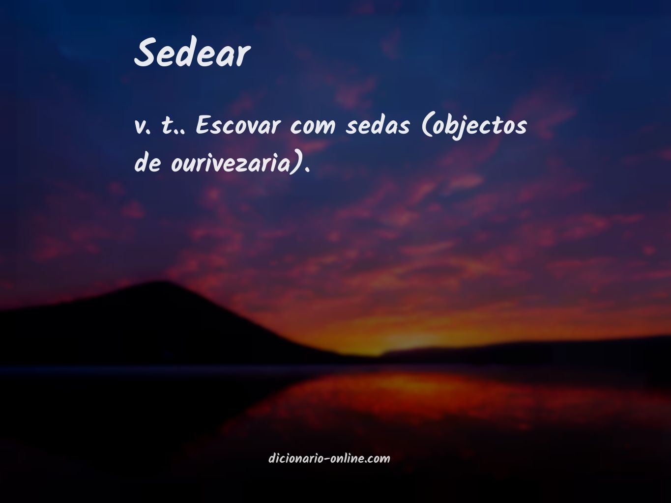 Significado de sedear