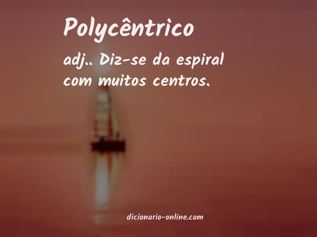 Significado de polycêntrico