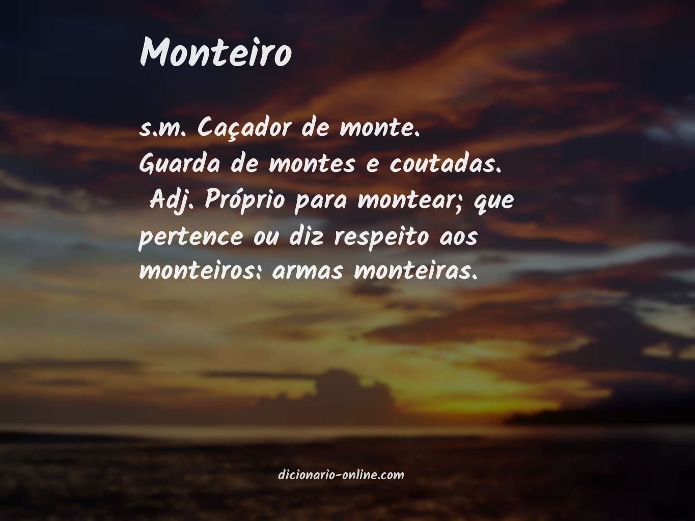 Significado de monteiro