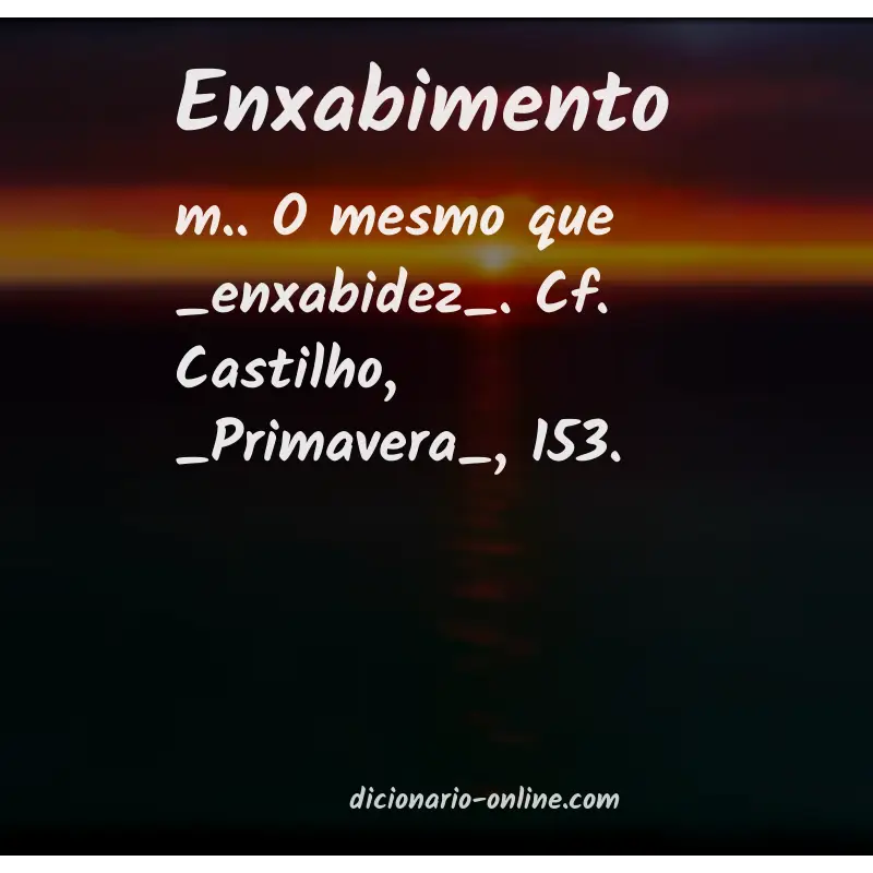 Significado de enxabimento