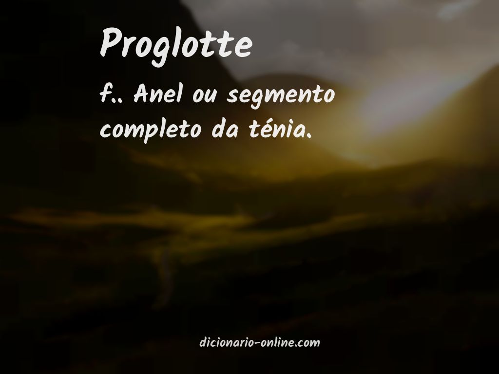 Significado de proglotte