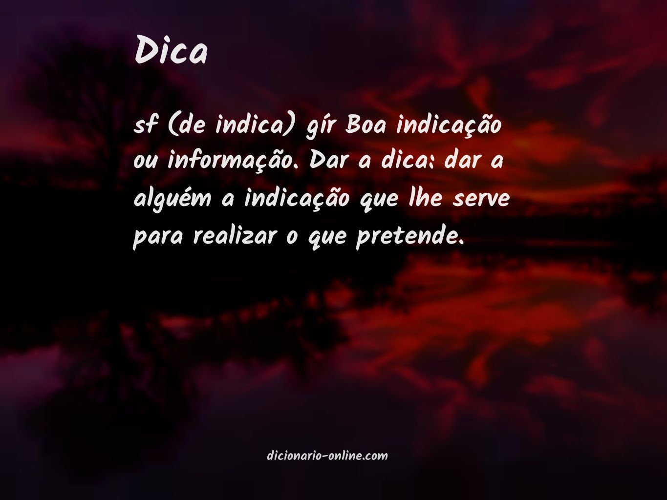 Significado de dica