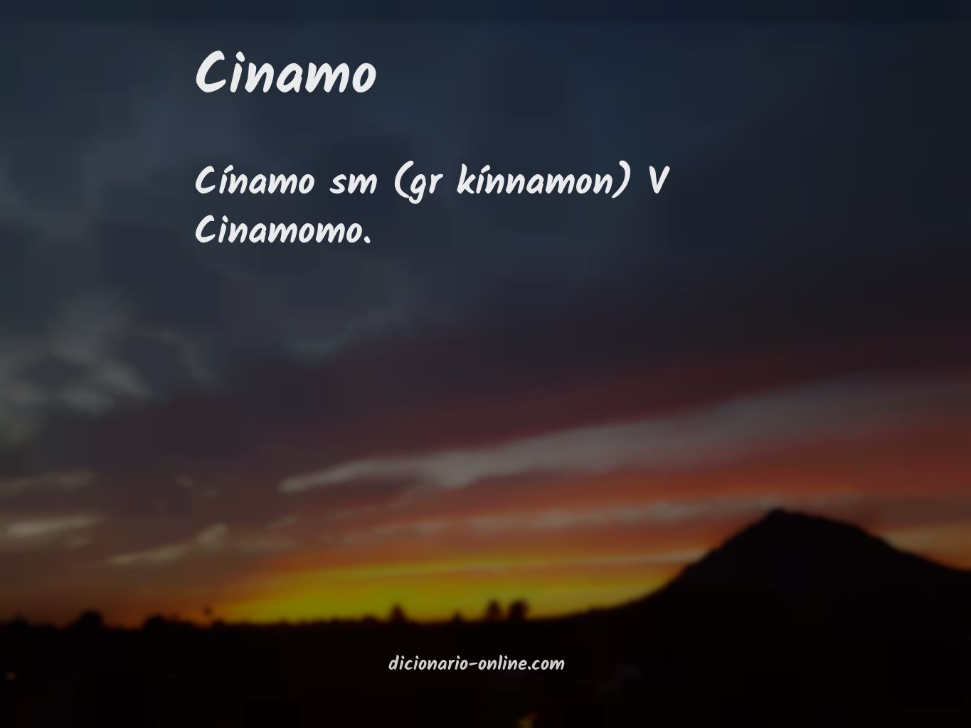 Significado de cinamo