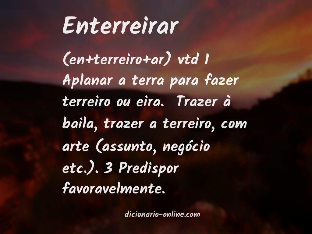 Significado de enterreirar