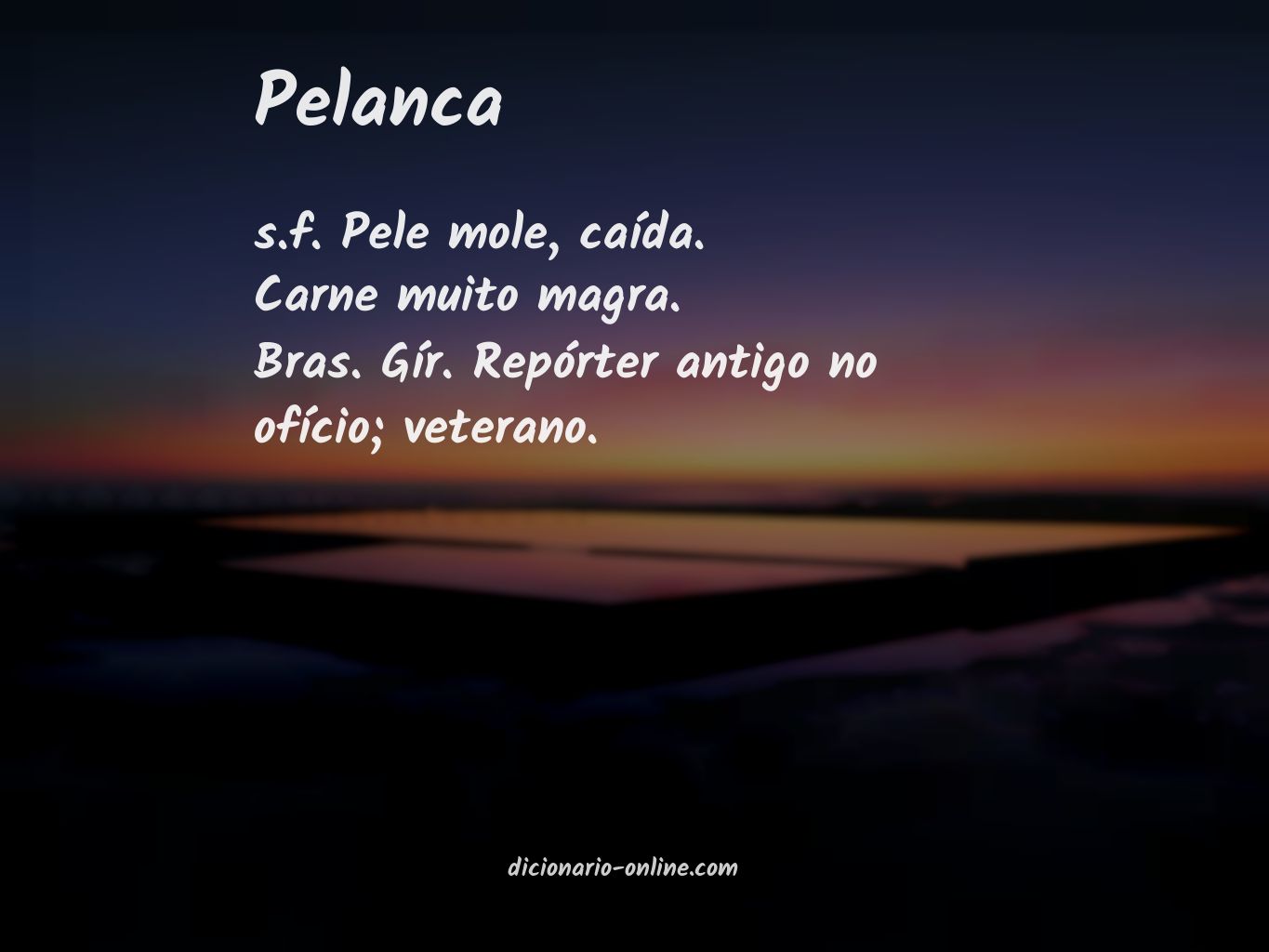 Significado de pelanca