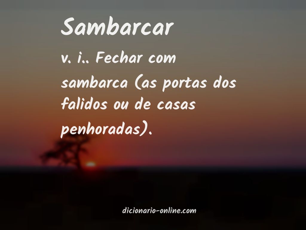 Significado de sambarcar