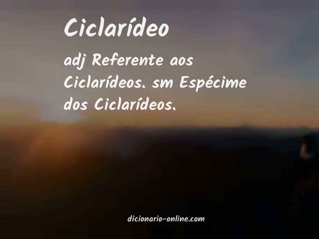 Significado de ciclarídeo