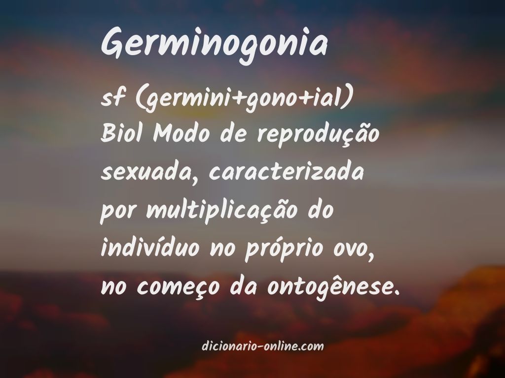 Significado de germinogonia
