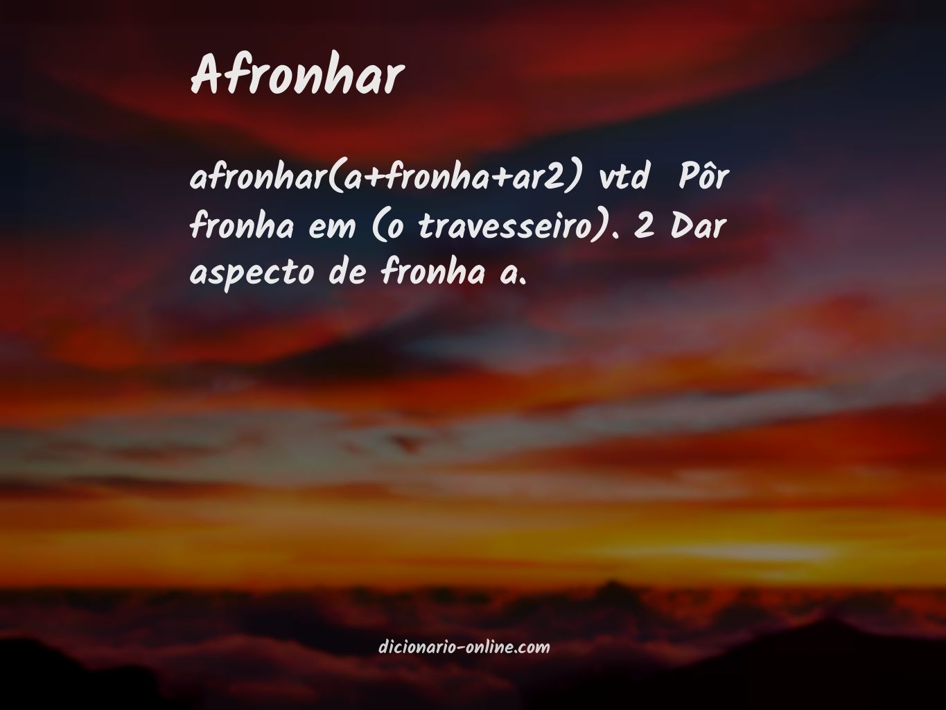 Significado de afronhar