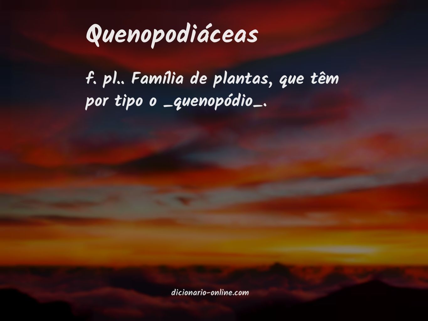 Significado de quenopodiáceas