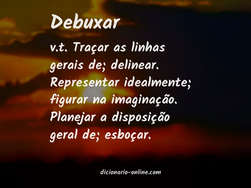 Significado de debuxar