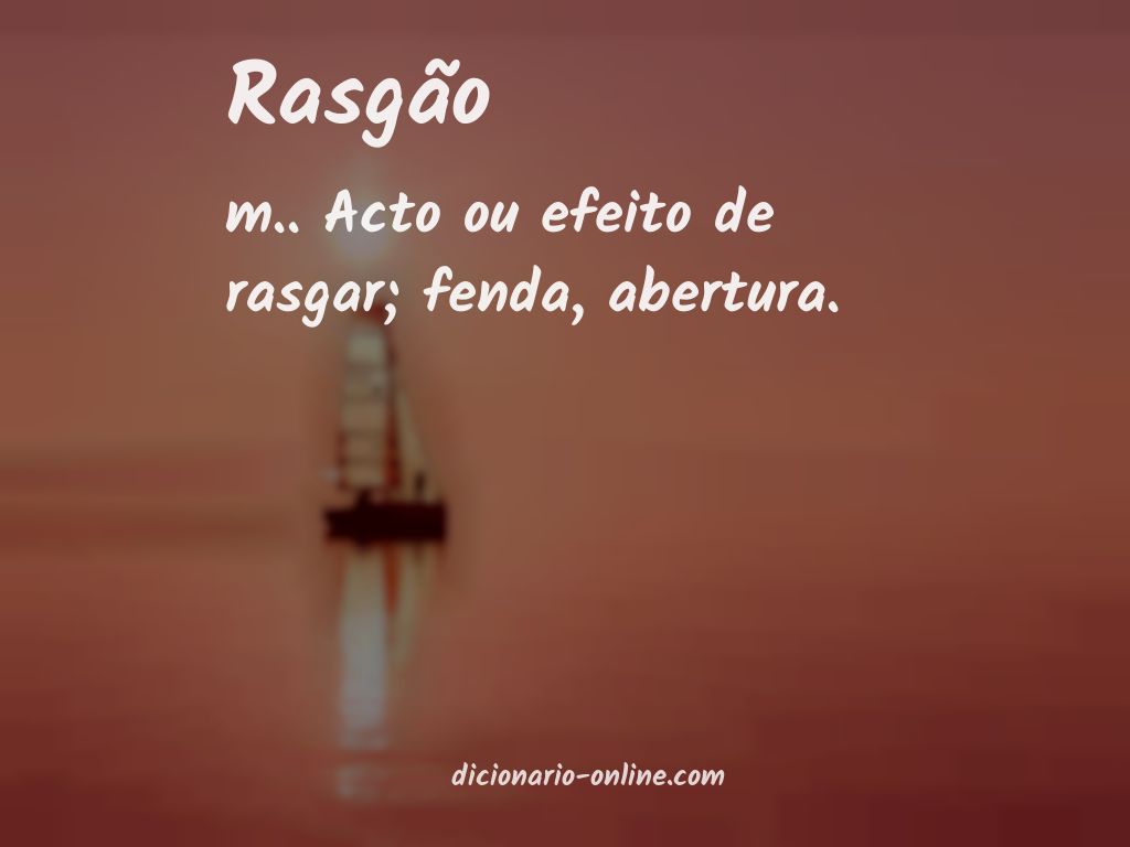 Significado de rasgão