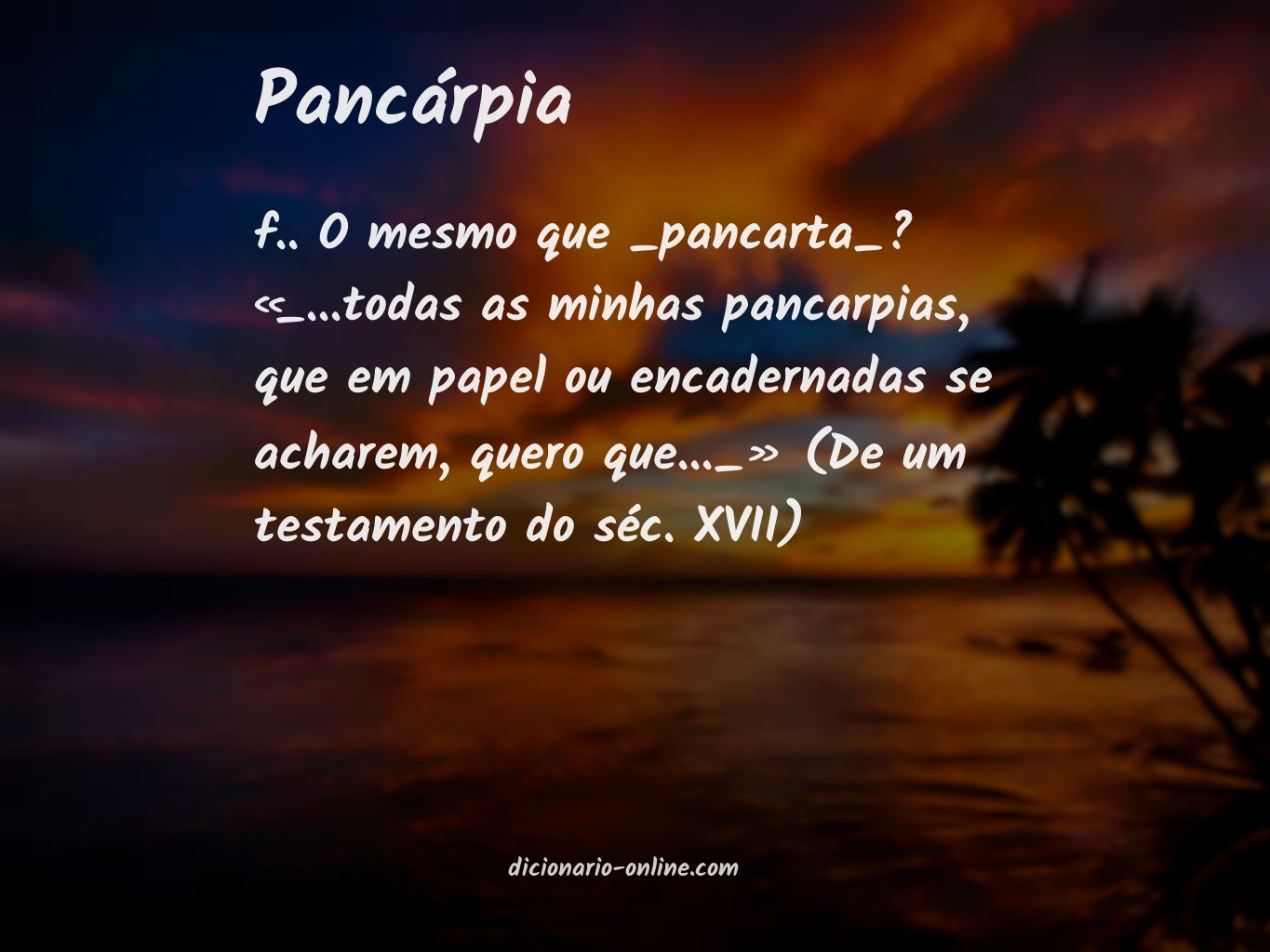 Significado de pancárpia