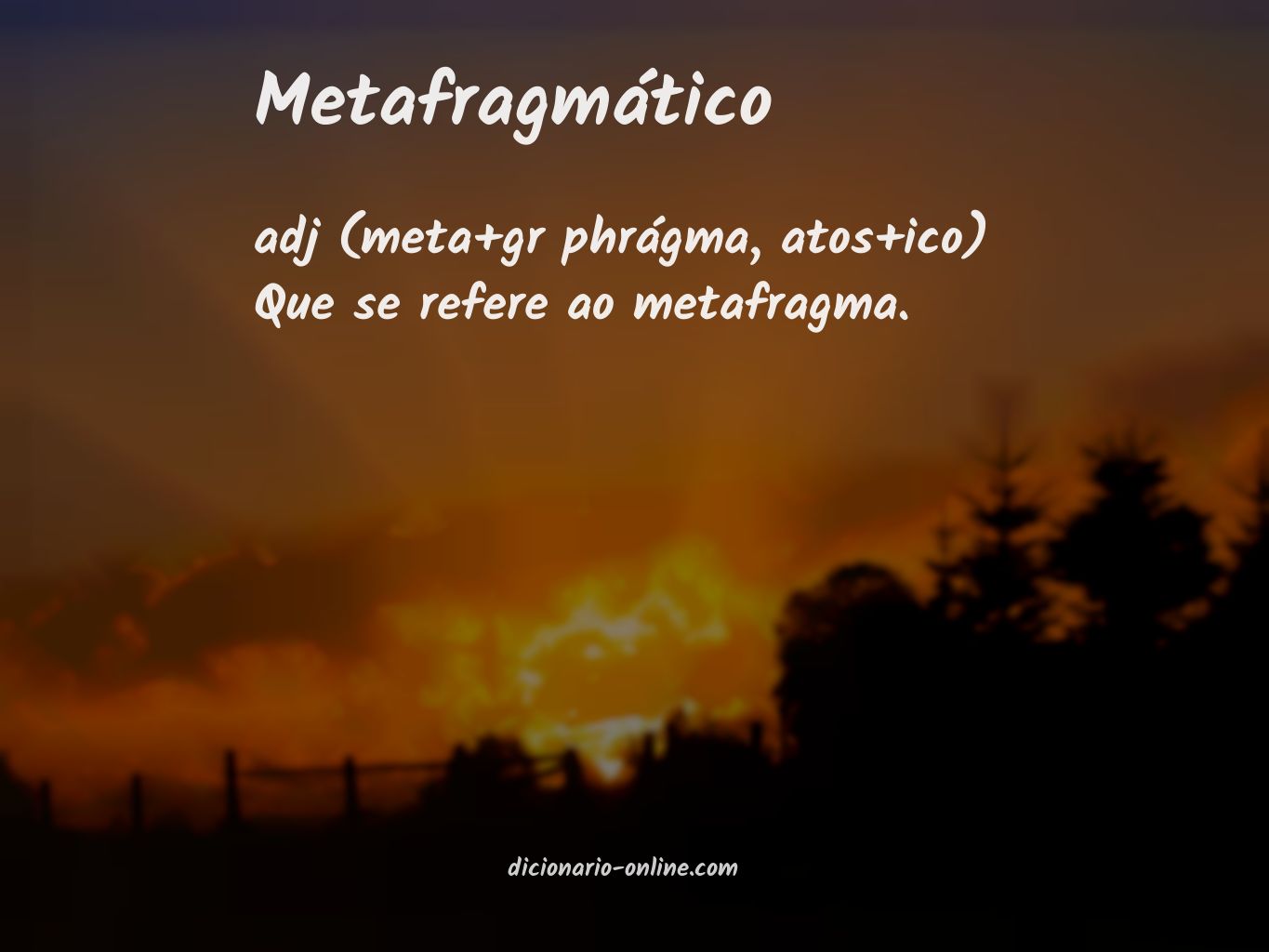 Significado de metafragmático