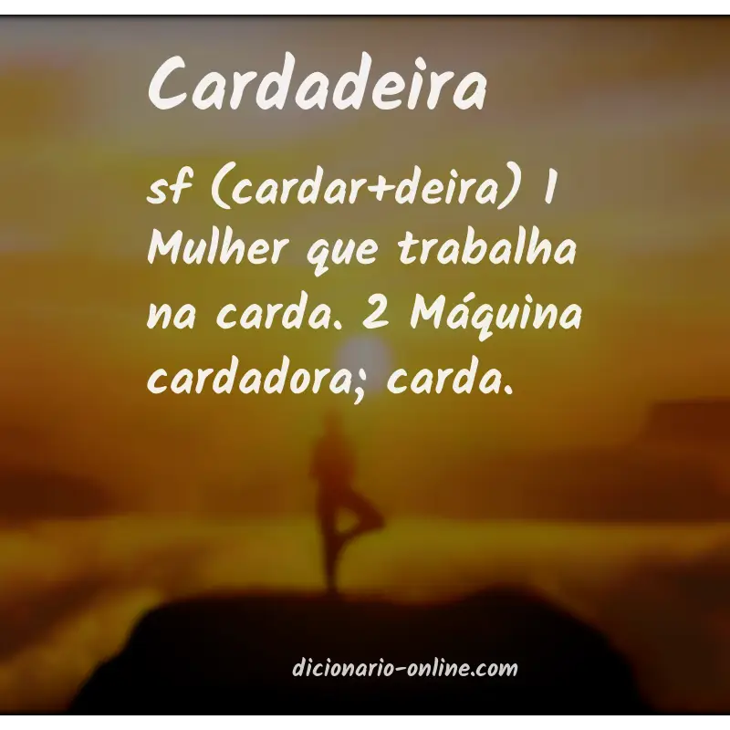 Significado de cardadeira