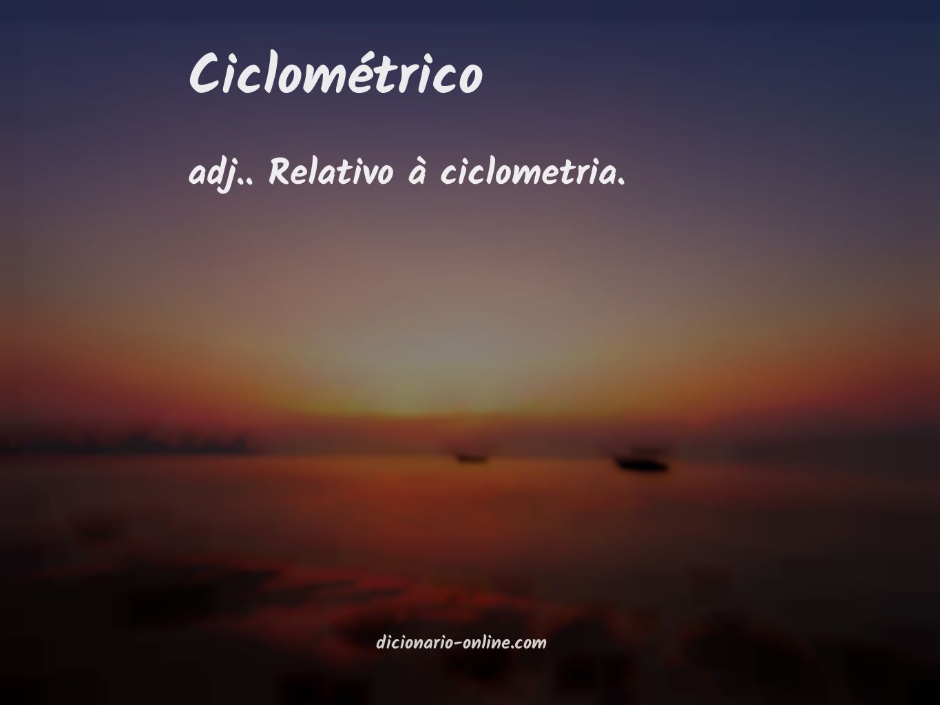 Significado de ciclométrico