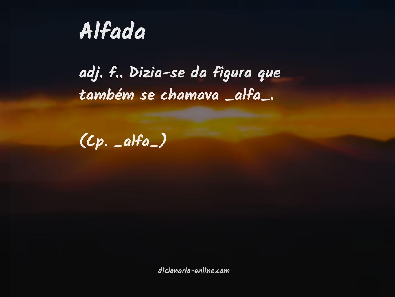 Significado de alfada