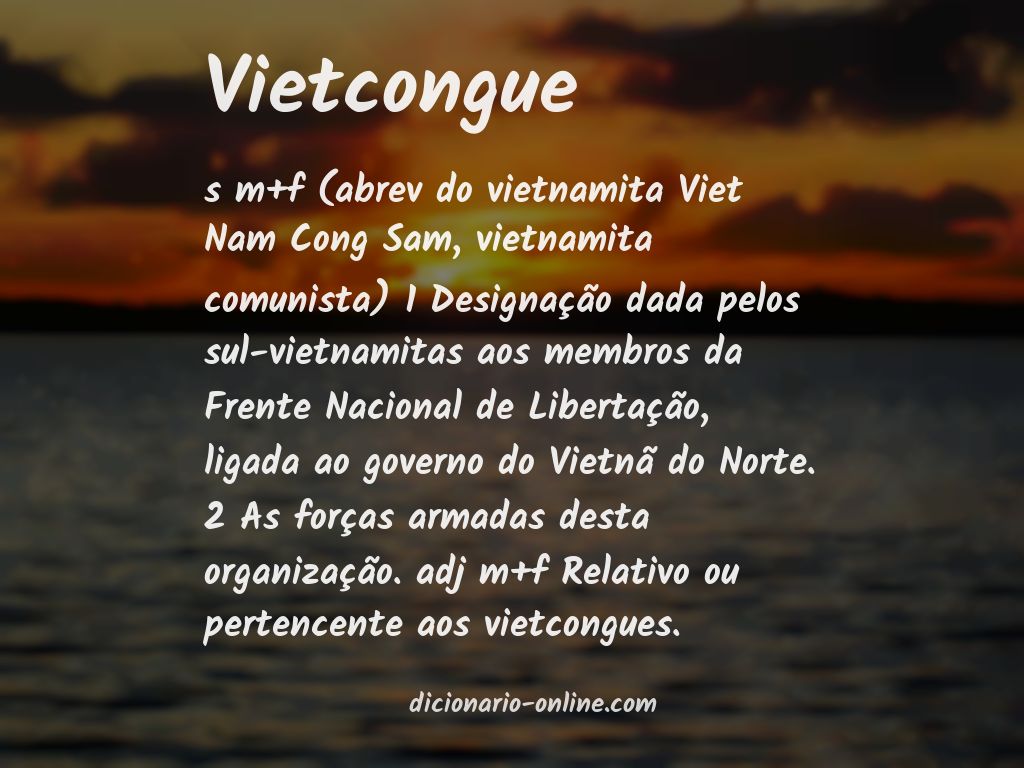 Significado de vietcongue