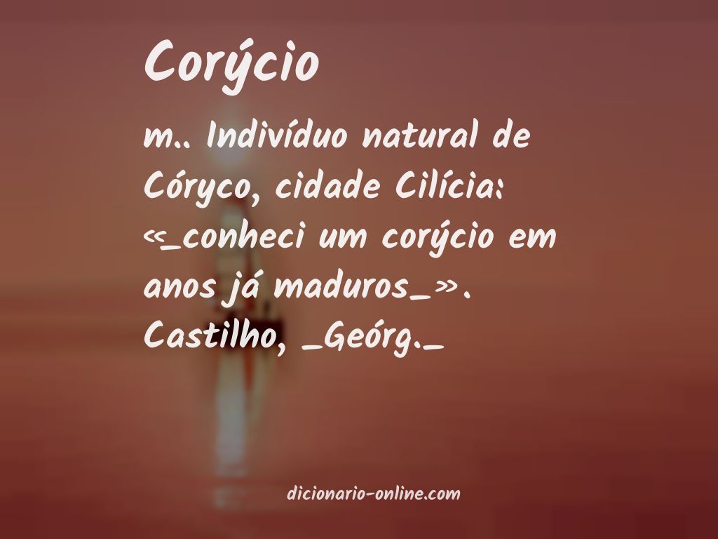 Significado de corýcio