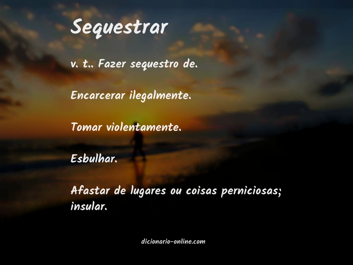 Significado de sequestrar