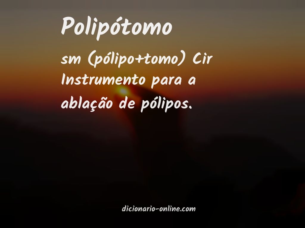 Significado de polipótomo