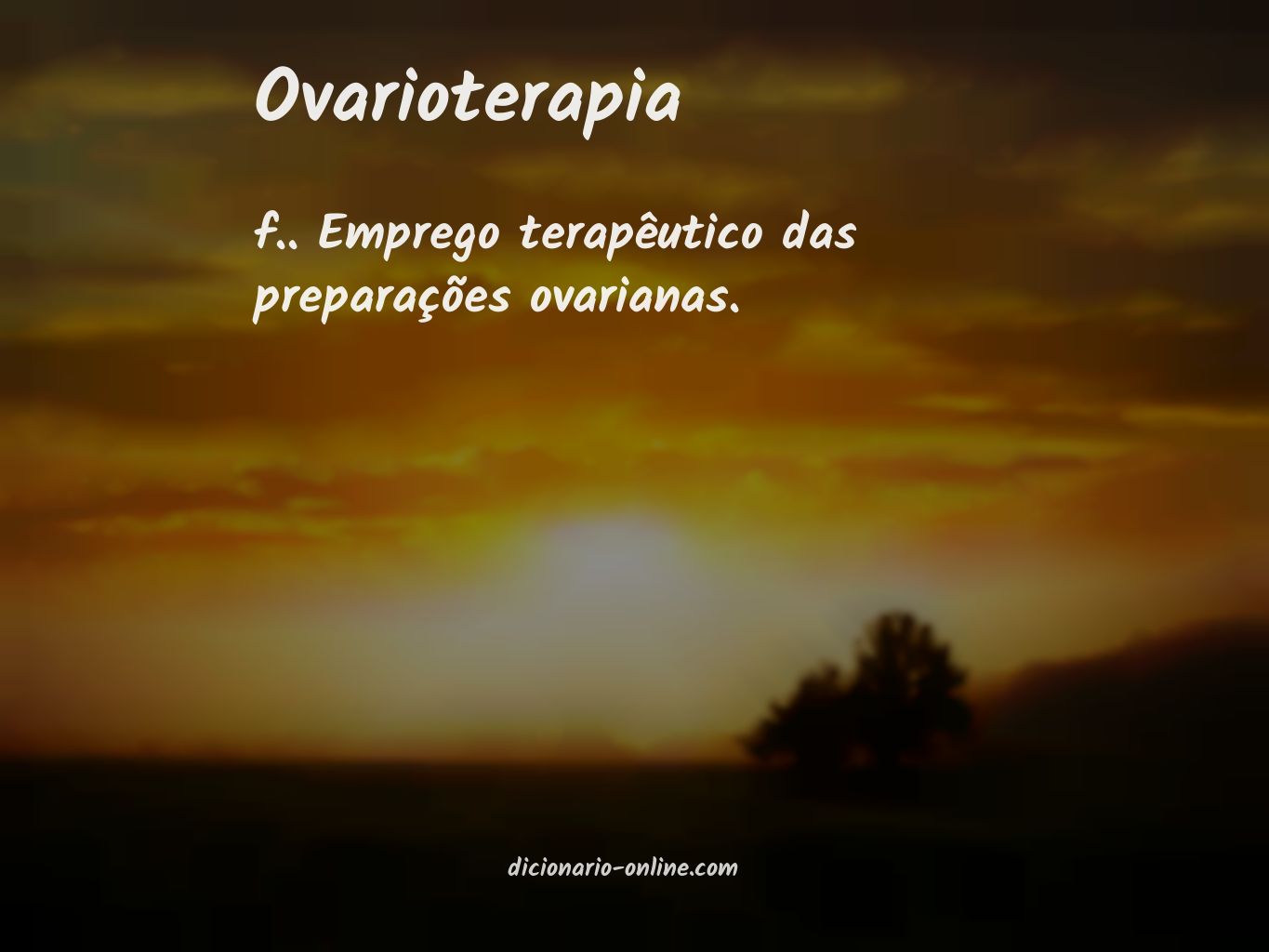 Significado de ovarioterapia