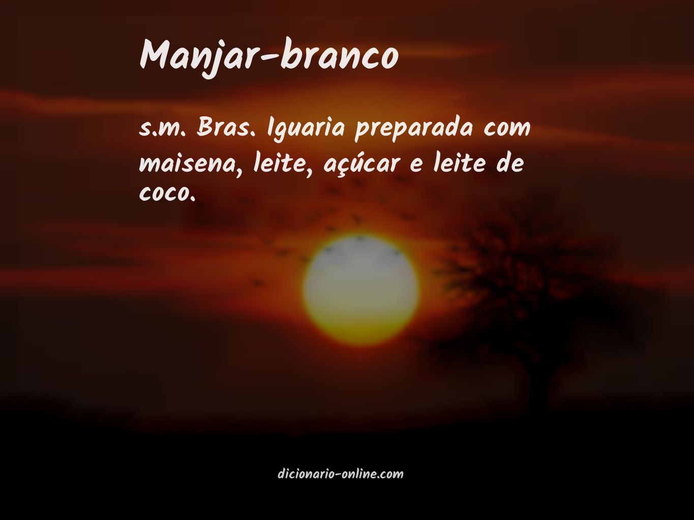 Significado de manjar-branco