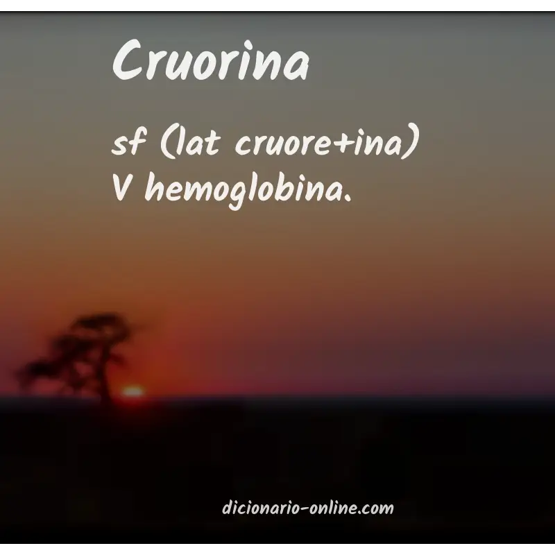 Significado de cruorina