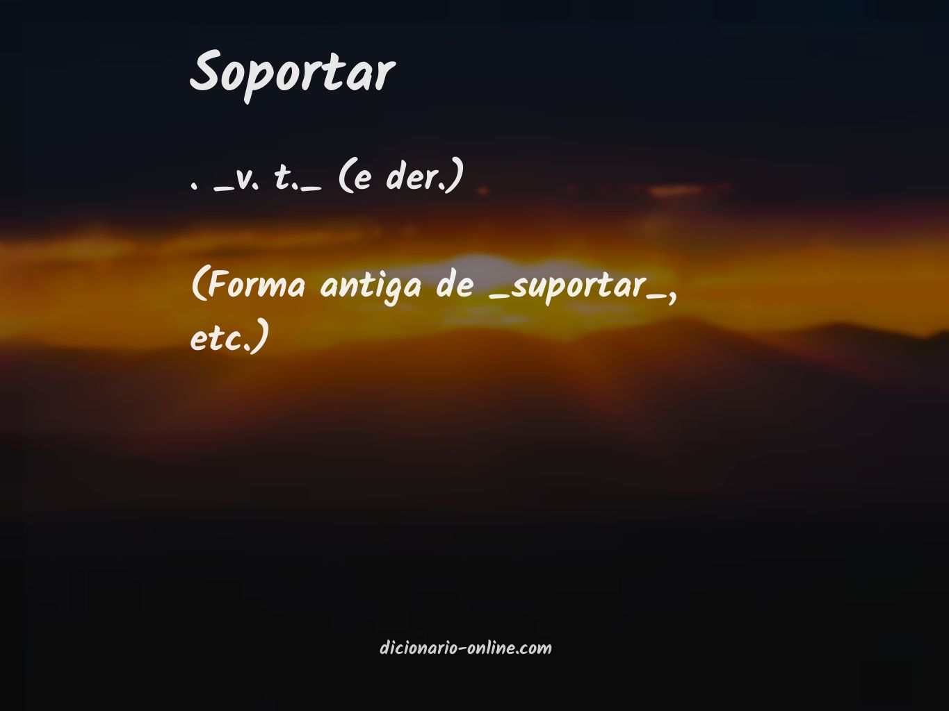 Significado de soportar