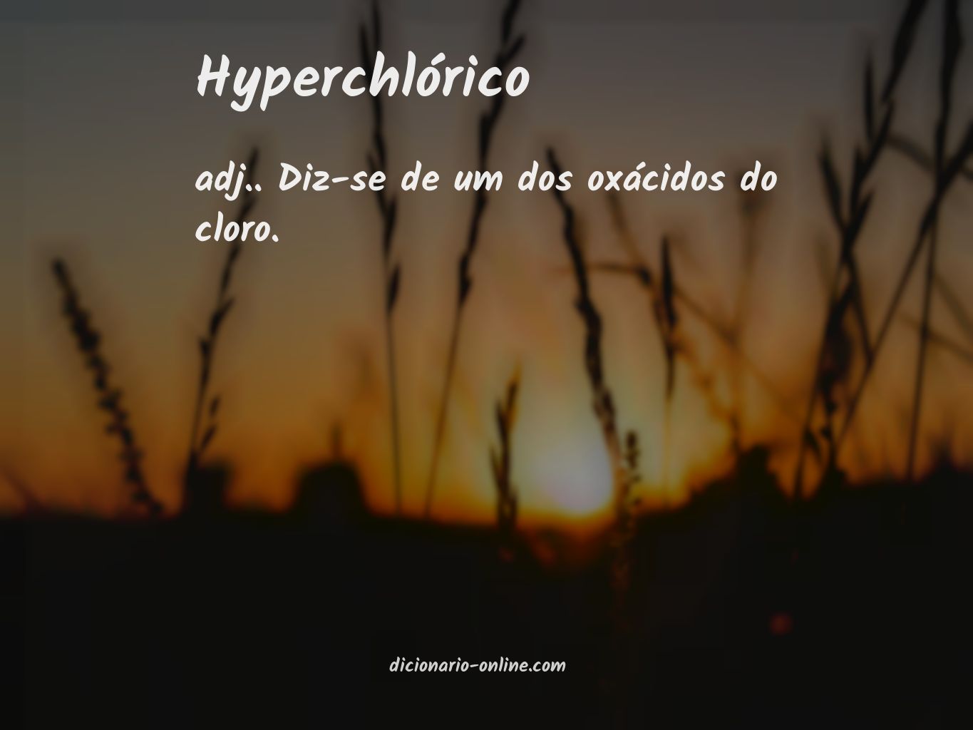 Significado de hyperchlórico